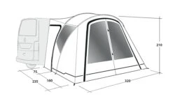 Outwell Lakecrest Drive Away Awning 21 Outwell Lakecrest Drive Away Awning -Camping Store 111166 lakecrest drawing perspective2
