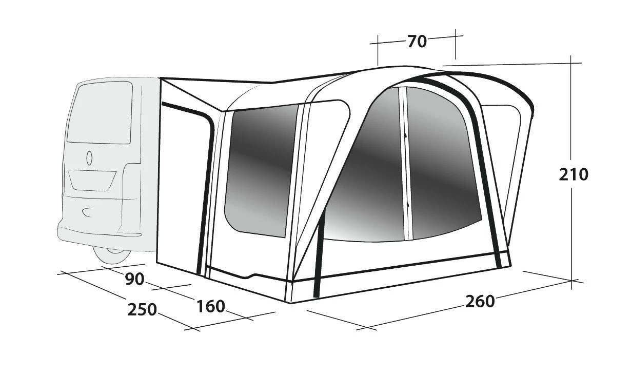 Outwell Newburg 160 Air Drive Away Awning 5 Outwell Newburg 160 Air Drive Away Awning - Image 5