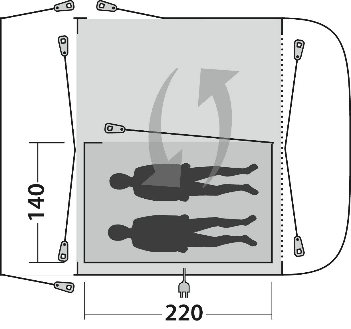 Outwell Newburg 240 Inner Tent 2 Outwell Newburg 240 Inner Tent - Image 2