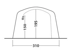Outwell Parkdale 4PA Tent (2023) -Camping Store 111180 parkdale 4pa drawing other5