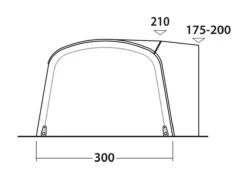 Outwell Blossburg 380 Air Drive Away Awning 11 Outwell Blossburg 380 Air Drive Away Awning -Camping Store 111242 blossburg 380 air drawing other4