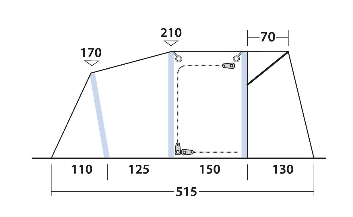 Outwell Blossburg 380 Air Drive Away Awning 4 Outwell Blossburg 380 Air Drive Away Awning - Image 4