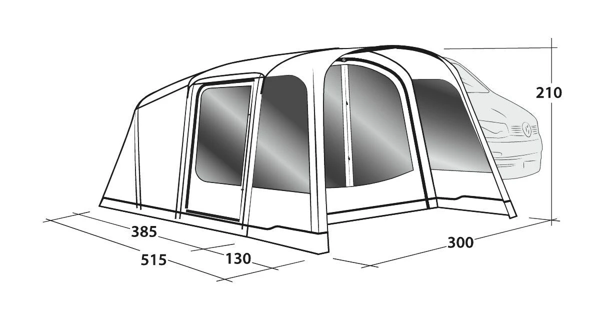 Outwell Blossburg 380 Air Drive Away Awning 5 Outwell Blossburg 380 Air Drive Away Awning - Image 5