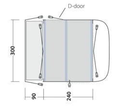 Outwell Newburg 240 Air Low Drive Away Awning 14 Outwell Newburg 240 Air Low Drive Away Awning -Camping Store 111245 newburg 240 air drawing floorplan3