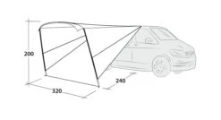 Outwell Touring Canopy Poled -Camping Store 111252 touring canopy drawing perspective2