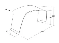Outwell Lounge Tent Connector M (2023) -Camping Store 111342 lounge tent connector m drawing perspective2 page 0001