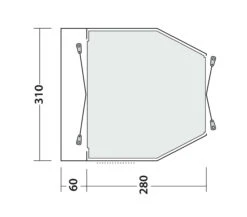 Easy Camp Shamrock Awning (180 - 205cm) 9 Easy Camp Shamrock Awning (180 - 205cm) -Camping Store 120398 shamrock drawing floorplan3