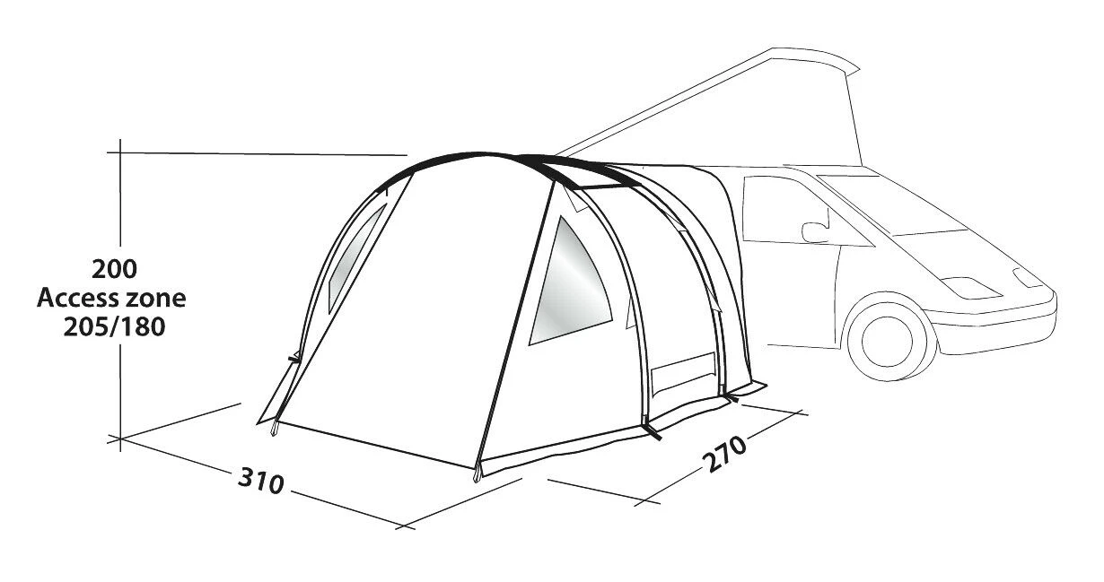 Easy Camp Shamrock Awning (180 - 205cm) 2 Easy Camp Shamrock Awning (180 - 205cm) - Image 2