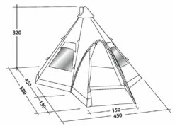 Robens Kiowa Tipi Tent (2023) 7 Robens Kiowa Tipi Tent (2023) -Camping Store 130111 kiowa drawing perspective 1834