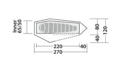 Robens Arrow Head 1 Tent (2023) 15 Robens Arrow Head 1 Tent (2023) -Camping Store 130272 arrow head drawing floorplan3 1