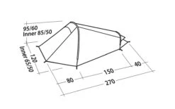 Robens Arrow Head 1 Tent (2023) 17 Robens Arrow Head 1 Tent (2023) -Camping Store 130272 arrow head drawing perspective2 1