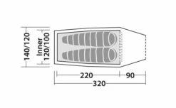 Robens Arch 2 Tent (2023) -Camping Store 130274 arch 2 drawing floorplan24 1 1
