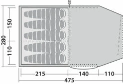 Robens Double Dreamer 5 Tent (2023) -Camping Store 130279 double dreamer 5 drawing floorplan3