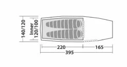 Robens Pioneer 2EX Tent (2022) -Camping Store 130314 pioneer 2ex drawing floorplan17