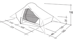 Robens Chaser 2 Tent (2023) -Camping Store 130316 chaser 2 drawing perspective2