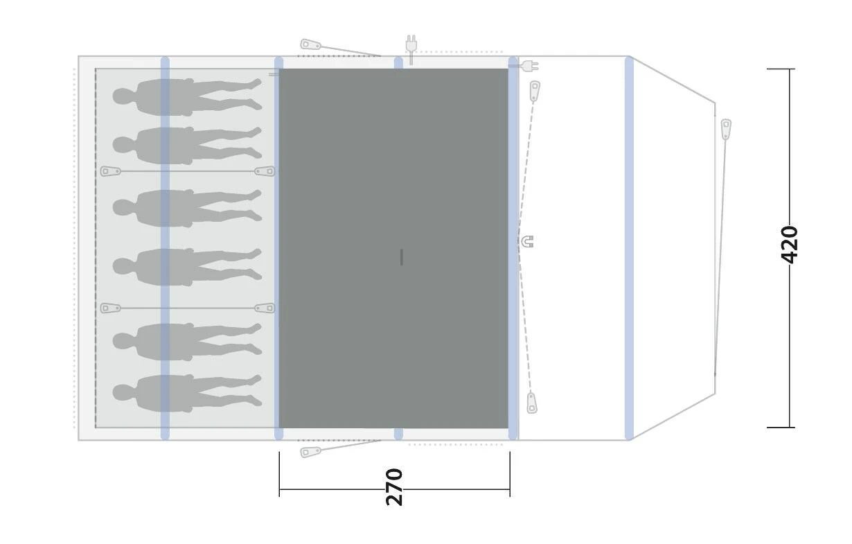 Outwell Queensdale 8PA Flat Woven Carpet 2 Outwell Queensdale 8PA Flat Woven Carpet - Image 2