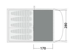 Robens Fleece Carpet Wolf Moon 5XP -Camping Store 190070 fleece carpet wolf moon 5xp drawing floorplan2