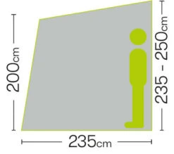 Quest Falcon 220 Poled Porch Caravan Awning (2022) -Camping Store a3500 6 midsize