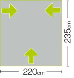 Quest Falcon 220 Poled Porch Caravan Awning (2022) -Camping Store a3500 7 midsize