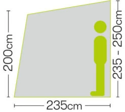 Quest Falcon 260 Poled Porch Caravan Awning (2022) -Camping Store a3501 6 midsize