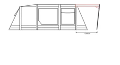 Outdoor Revolution Airedale 5.0s Front Sun Canopy -Camping Store airedale 5s sun canopy drawing 1