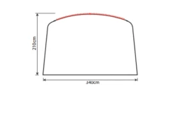 Outdoor Revolution Airedale 5.0s Front Sun Canopy -Camping Store airedale 5s sun canopy drawing 3