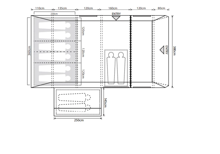 Outdoor Revolution Airedale 6.0SE Tent (2023) 2 Outdoor Revolution Airedale 6.0SE Tent (2023) - Image 2