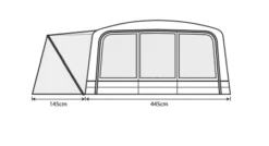 Outdoor Revolution Airedale 7.0SE Tent (2022) -Camping Store airedale 7se floorplan 3