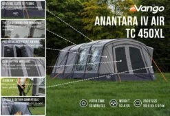 Vango Airbeam Vango Anantara IV TC 450XL Air Tent (2023) -Camping Store anantara iv air tc 450xl low res2