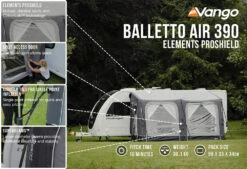 Vango Airbeam Vango Balletto Air 390 Elements ProShield Caravan Awning (2023) 12 Vango Airbeam Vango Balletto Air 390 Elements ProShield Caravan Awning (2023) -Camping Store balletto air 390 eps