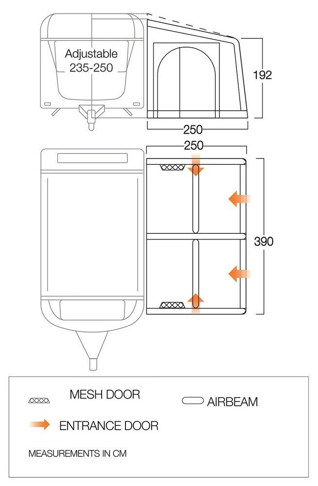Vango Airbeam Vango Balletto Air 390 Elements ProShield Caravan Awning (2023) 3 Vango Airbeam Vango Balletto Air 390 Elements ProShield Caravan Awning (2023) - Image 3
