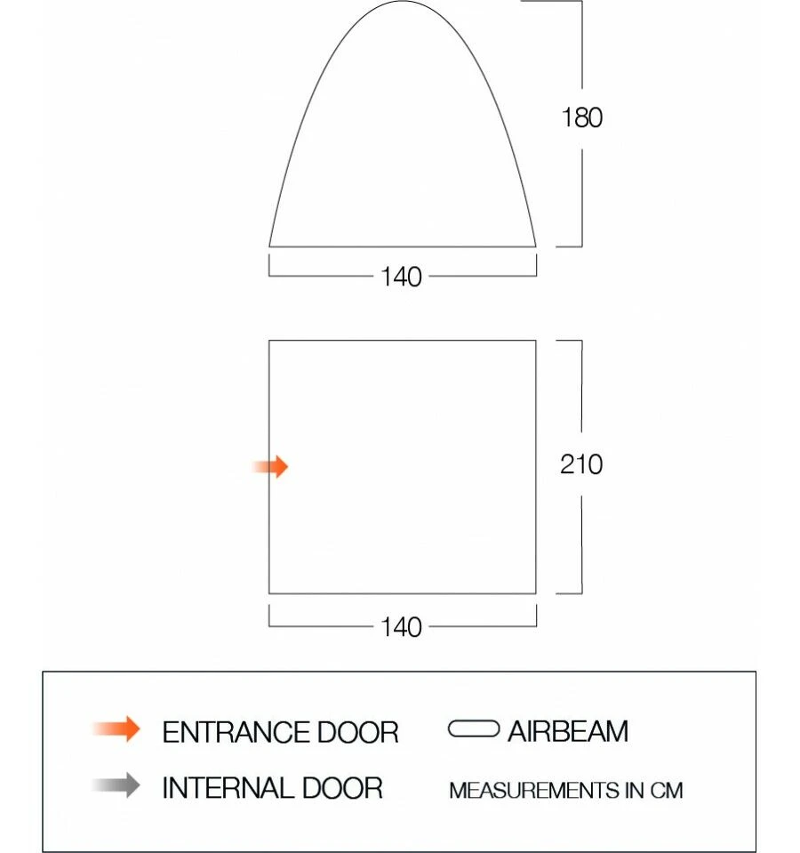 Vango Free-Standing Inner Tent (Midnight) (BR003) 2 Vango Free-Standing Inner Tent (Midnight) (BR003) - Image 2