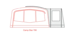 Outdoor Revolution Camp Star Side Porch (500xl, 600, 700) (2022) -Camping Store campstar side porch floorplan 5 1