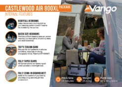 Vango Airbeam Vango Castlewood Air 800XL Tent Package (2023) -Camping Store castlewood air 800xl package2