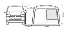 Outdoor Revolution Cayman Combo Air Low Awning (180-210cm) -Camping Store cayman combo 2 1