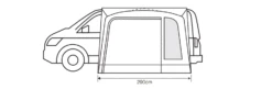 Outdoor Revolution Cayman Cona Air Driveaway Awning Low (2022) -Camping Store cayman cona air 3