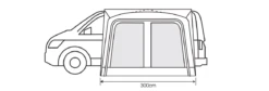 Outdoor Revolution Cayman Cuba Air Low Driveaway Awning (180-210cm) -Camping Store cayman cuba 3 flr