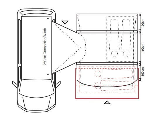 Outdoor Revolution Cayman Curl Air Mid Awning (210-255) 2 Outdoor Revolution Cayman Curl Air Mid Awning (210-255) - Image 2