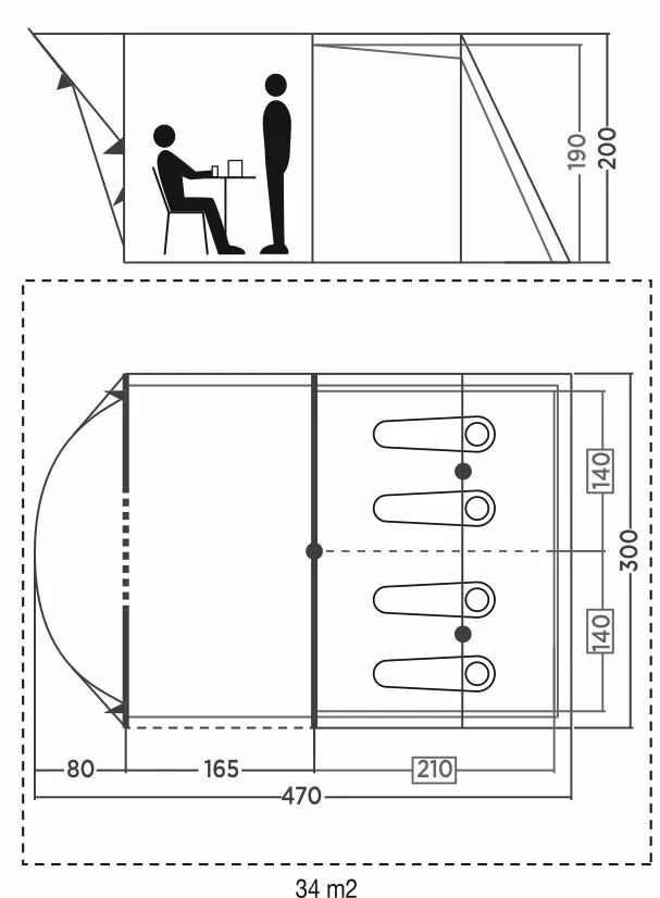 Coleman Castle Pines 4 BlackOut Tent (2022) 3 Coleman Castle Pines 4 BlackOut Tent (2022) - Image 3