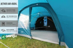 Vango Airbeam Vango Aether Air 450XL Tent (2022) -Camping Store earth collection airbeam infographics call outs5