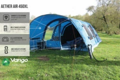 Vango Airbeam Vango Aether Air 450XL Tent (2022) -Camping Store earth collection airbeam infographics call outs6