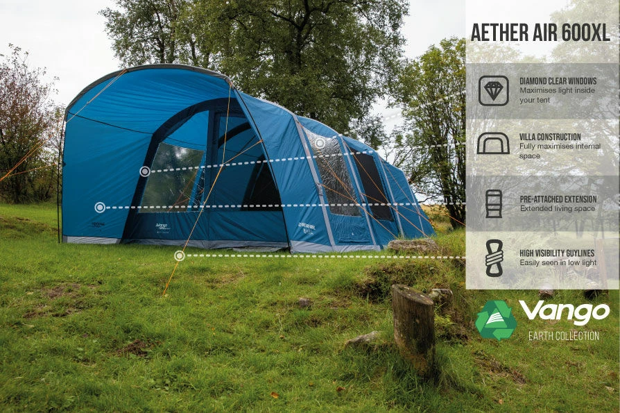Vango Airbeam Vango Aether Air 600XL Tent (2022) 3 Vango Airbeam Vango Aether Air 600XL Tent (2022) - Image 3