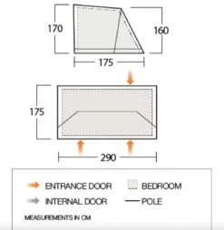 Vango Airbeam Vango Studio Large For Anantara IV (TA010) -Camping Store floorplan studio l 1