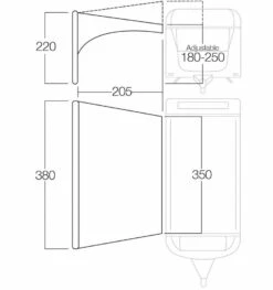 Vango AirBeam Sky Canopy 3.5m -Camping Store floorplan35 2