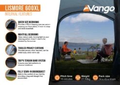 Vango Lismore 600XL Poled Tent Package (2023) 11 Vango Lismore 600XL Poled Tent Package (2023) -Camping Store lismore 600xl infographic2