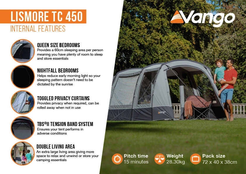 Vango Lismore TC 450 Poled Tent Package (2023) 6 Vango Lismore TC 450 Poled Tent Package (2023) - Image 6