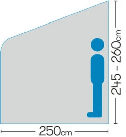 Westfield Mars 330 Motorhome Fixed Air Awning (245 - 260cm) -Camping Store mars 6 midsize
