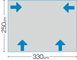 Westfield Mars 330 Motorhome Fixed Air Awning (245 - 260cm) -Camping Store mars 7 midsize