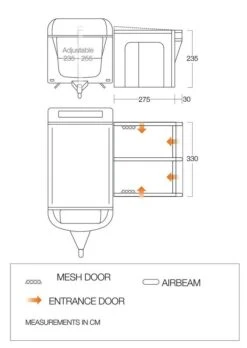 Vango Airbeam Vango Riviera Air 330 Elements ProShield Caravan Awning (2023) -Camping Store riviera 330 floorplan