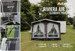 Vango Airbeam Vango Riviera Air 390 Elements ProShield Caravan Awning (2023) -Camping Store riviera air 330 eps 1